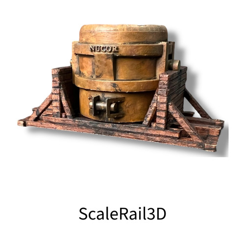 Scale steel mill ladle - n,